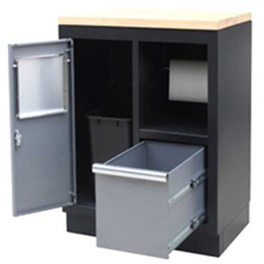 VAR Trash Can Cabinet With Paper Support
