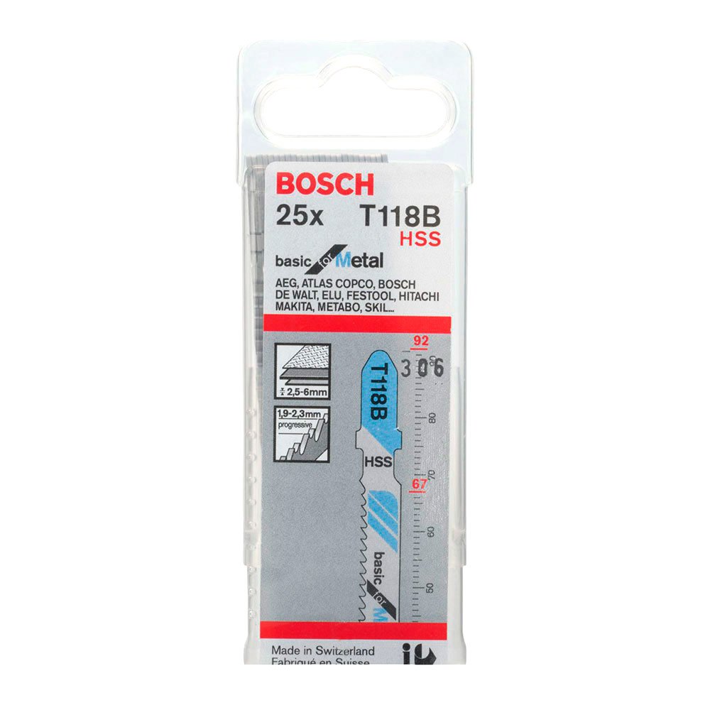 Bosch Stikksagblader T 118 B 92 Mm 25 Enheter