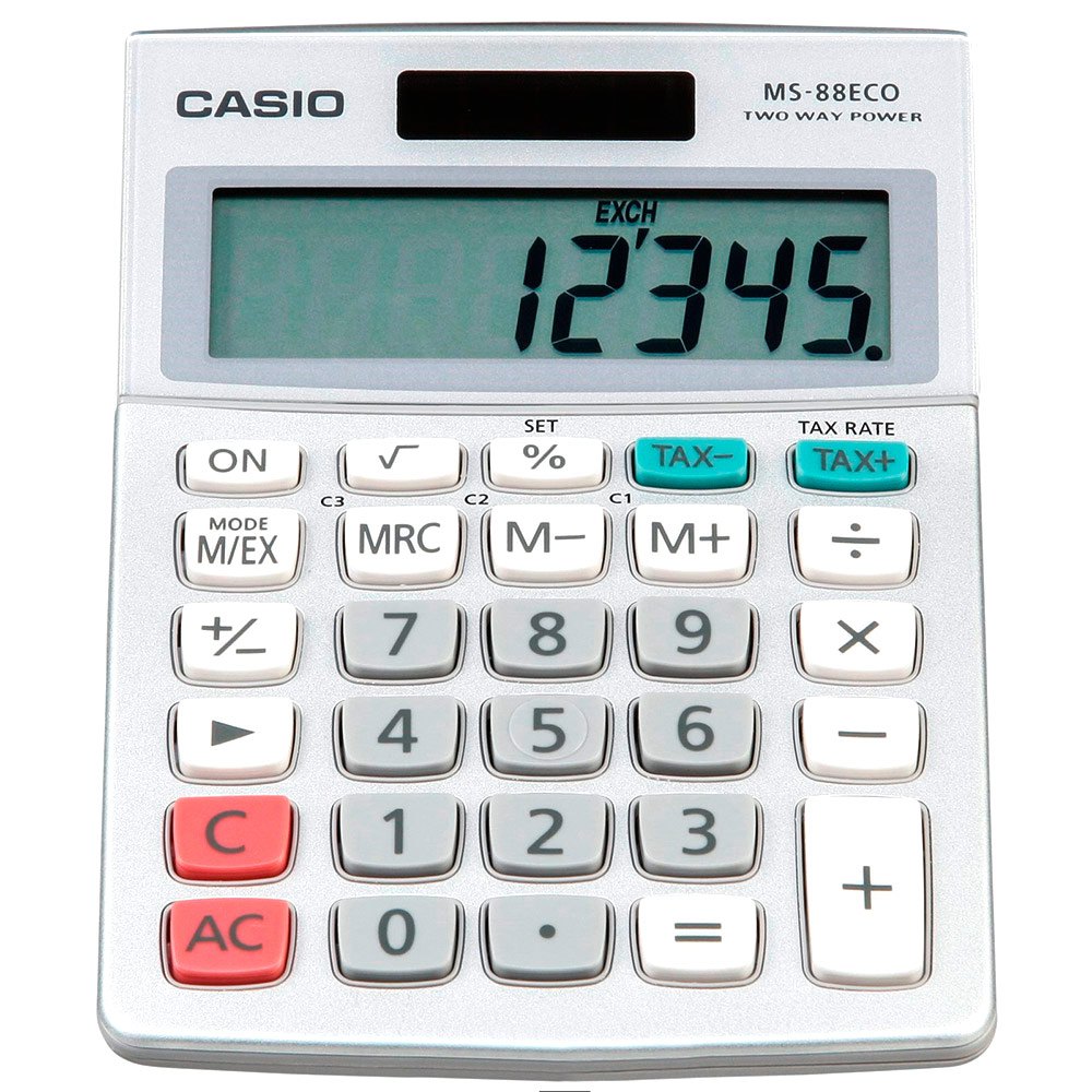 Casio 電卓 MS-88 ECO 銀 | Kidinn