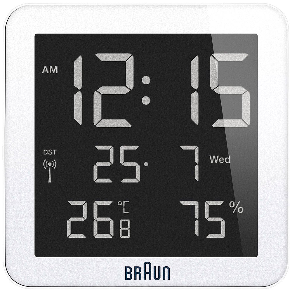 humidity temperature BRAUN BNC014 Large radio controlled alarm clock batte... 