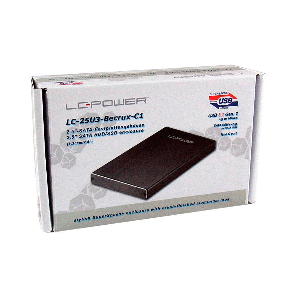 Lc power Boîtier de disque dur externe LC-25U3-Becrux-C1 USB 3.1 2.5´´ SataIII