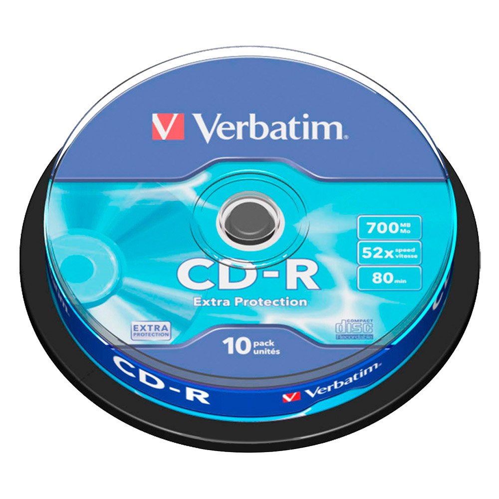 Verbatim CD-R 700MB Extra Protection 52x Speed 10 Units マルチカラー| Techinn