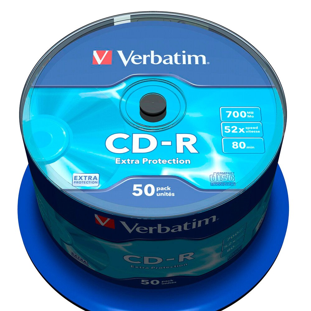 verbatim-cd-r-700mb-Επιπλέον-Προστασία-52x-Ταχύτητα-50-μονάδες