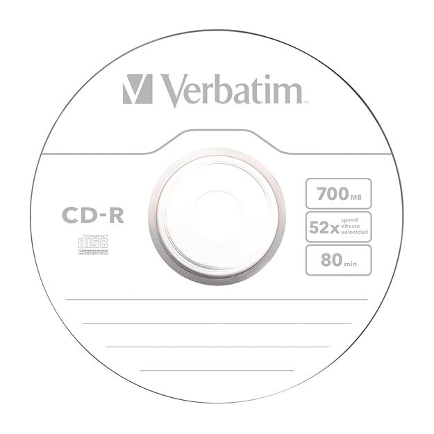 Verbatim CD-R 700MB Επιπλέον Προστασία 52x Ταχύτητα 50 μονάδες