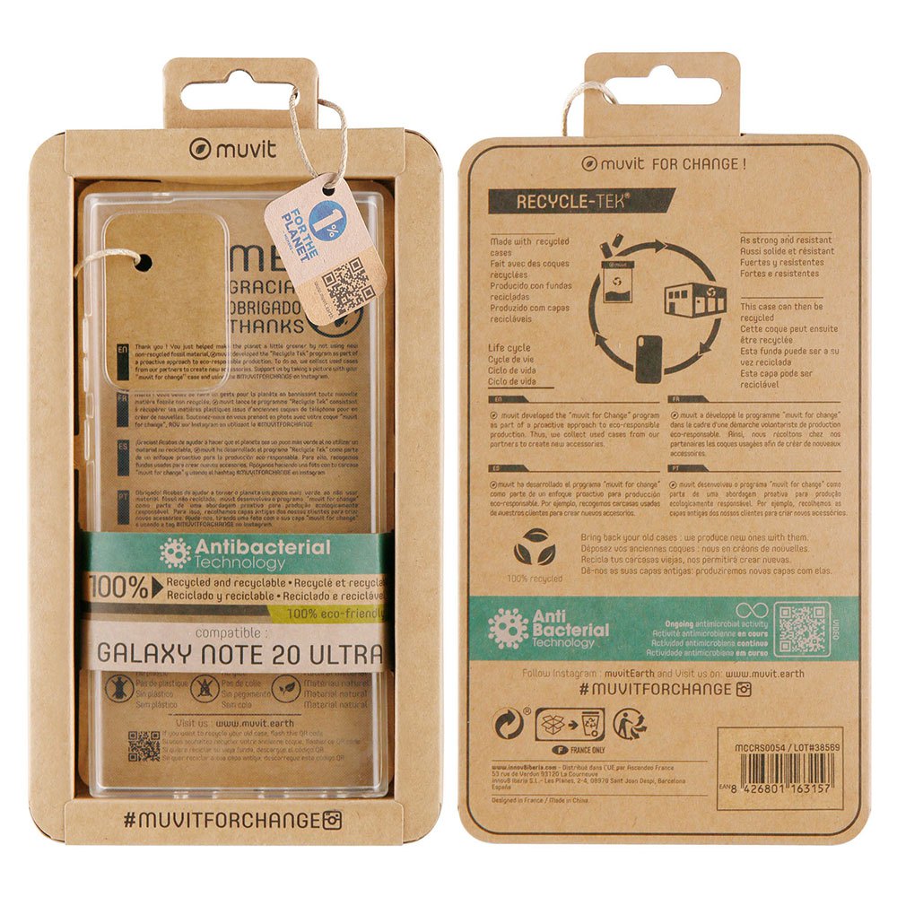 Muvit Case Samsung Galaxy Note 20 Ultra Recycletek Cover