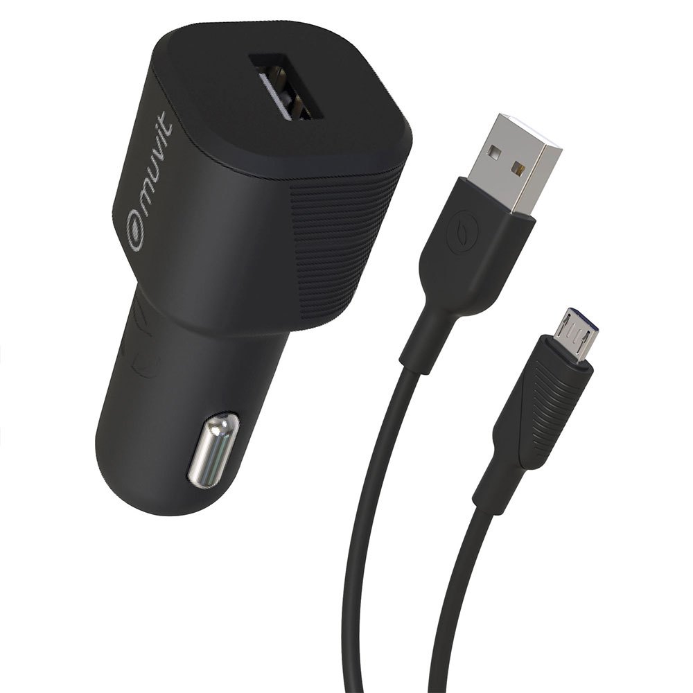 Muvit 12W USB Kabel 2.4A 1.2 Zwart| Techinn