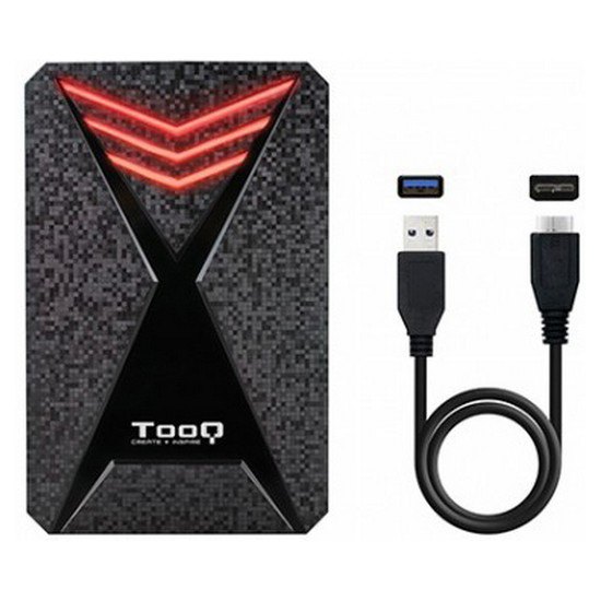 Tooq Boîtier externe pour HDD/SSD 2.5 USB 3.1 Gaming LED