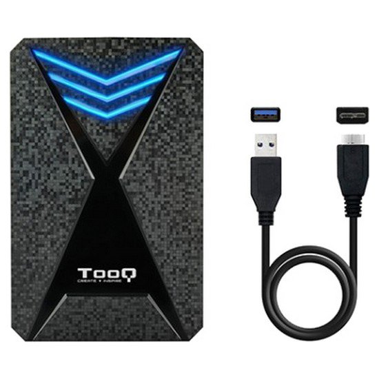 Tooq 2.5 USB 3.1 Gaming LED Ekstern harddisk kabinet
