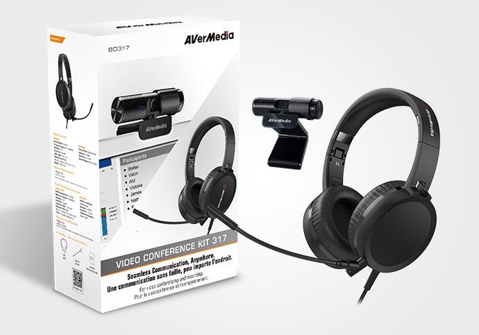 Avermedia AH313 Headset+PW313 Webcam Set 헤드폰