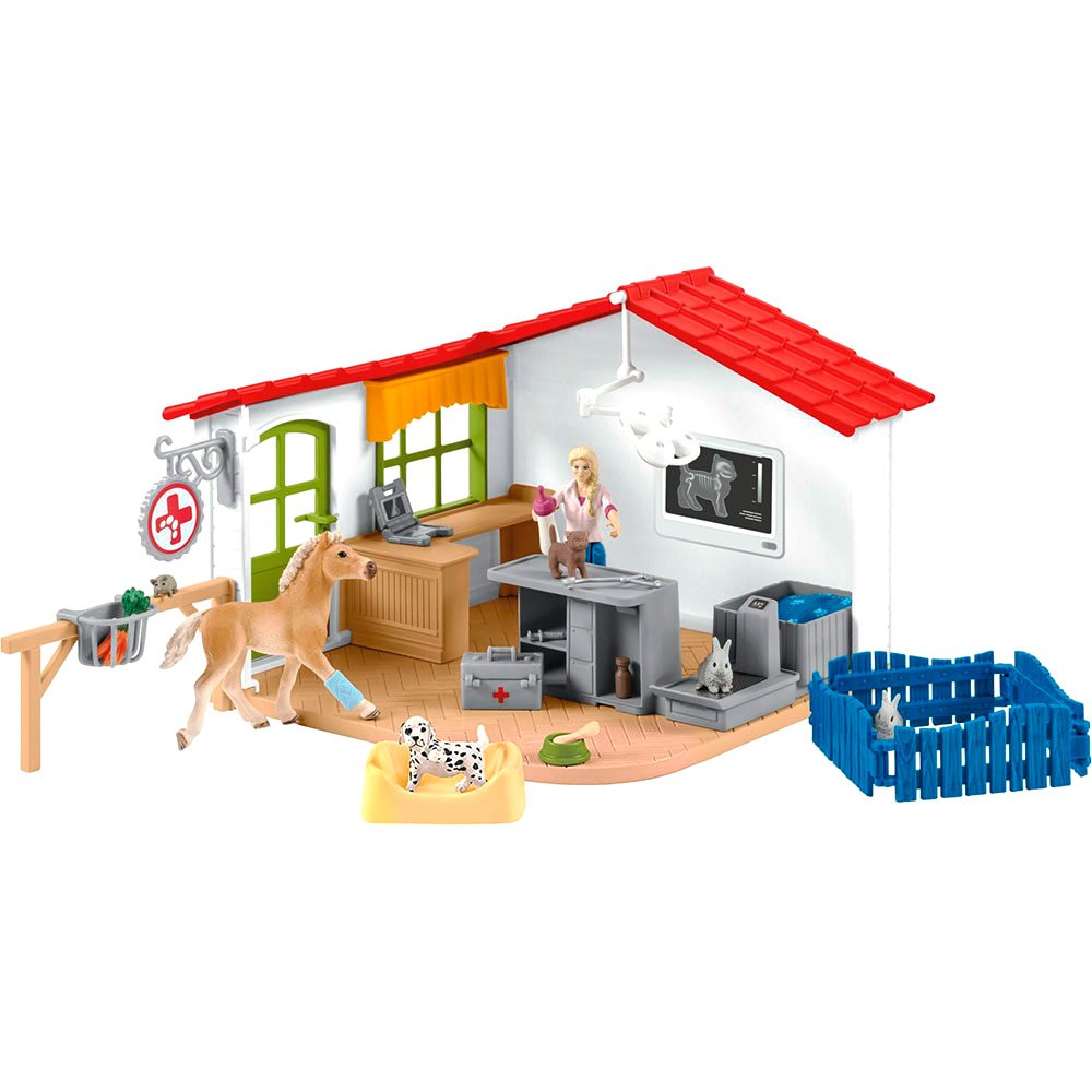Schleich Farm World Vet Practice with Pets inc Animals and Accessories 