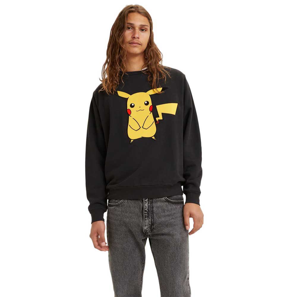 Kleding Herenkleding Hoodies & Sweatshirts Sweatshirts en achterkant Vintage jaren 90 Pokemon levis sweatshirt Pikachu Graphic voor 