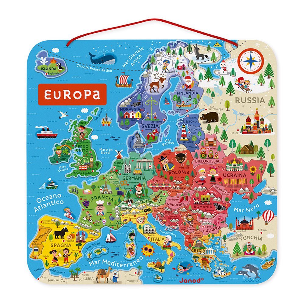 Janod Mapy Magnetyczne Europy, Wersja Włoska