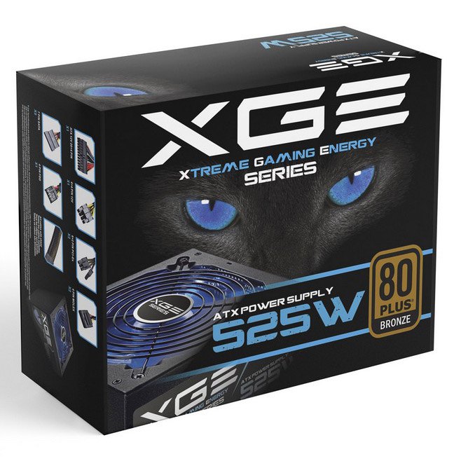 Tooq Xtreme Gaming Energy II 525W 80+ Strømforsyning