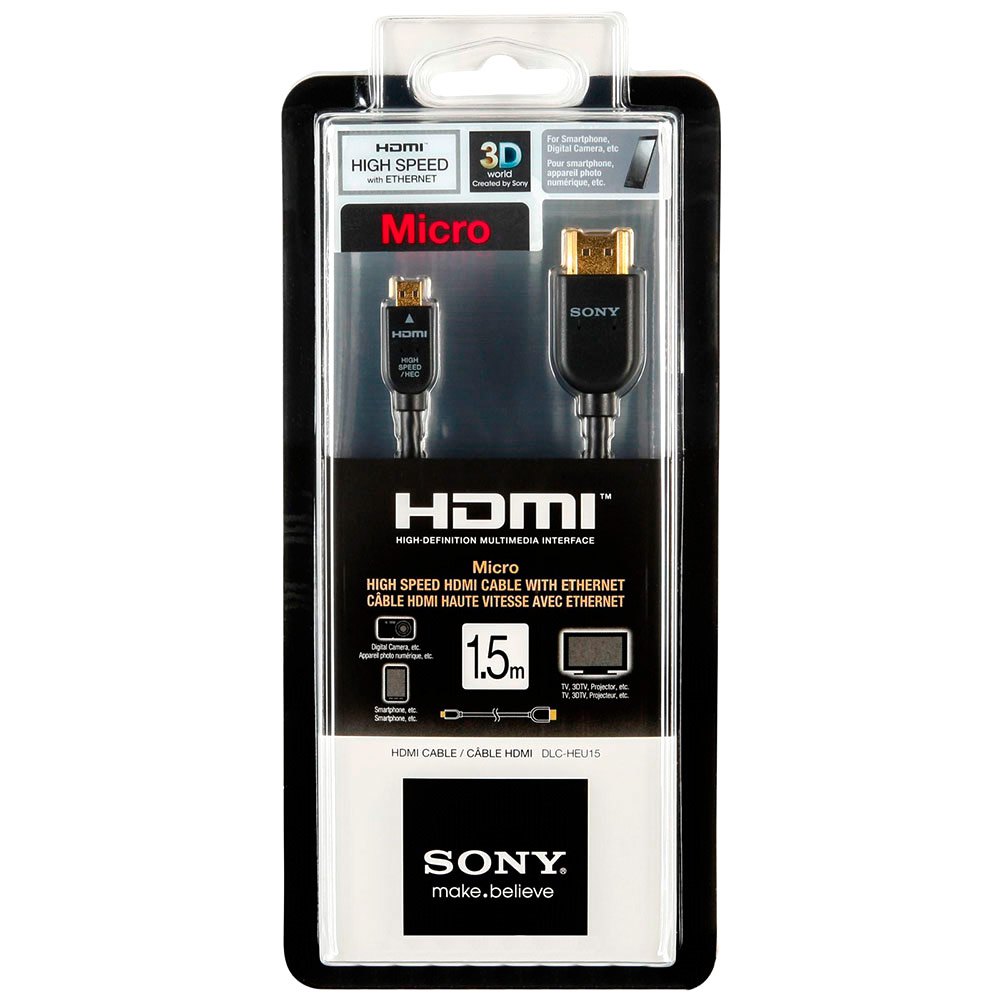 Sony DLC-HEU15 Mikro HDMI Cable 1.5 黒 | Techinn