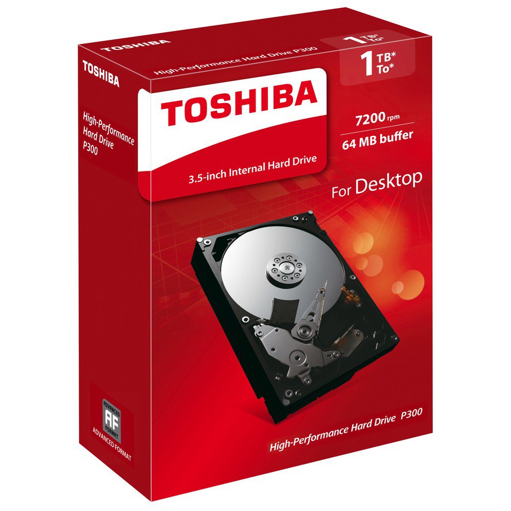 Toshiba ハードディスク Sata 3 64MB P300 3.5´´ 1TB