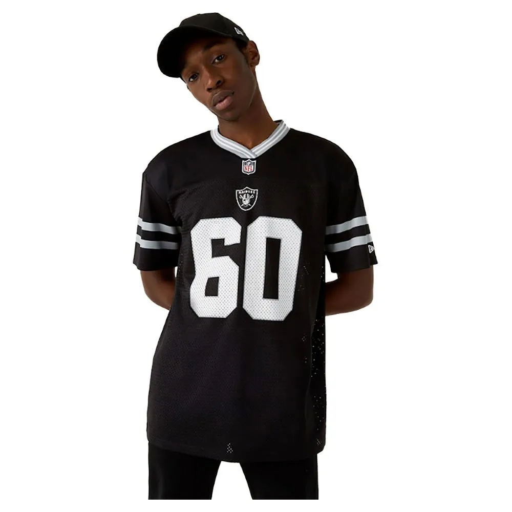 New era NFL Oversized Las Vegas Raiders 半袖VネックTシャツ 黒 