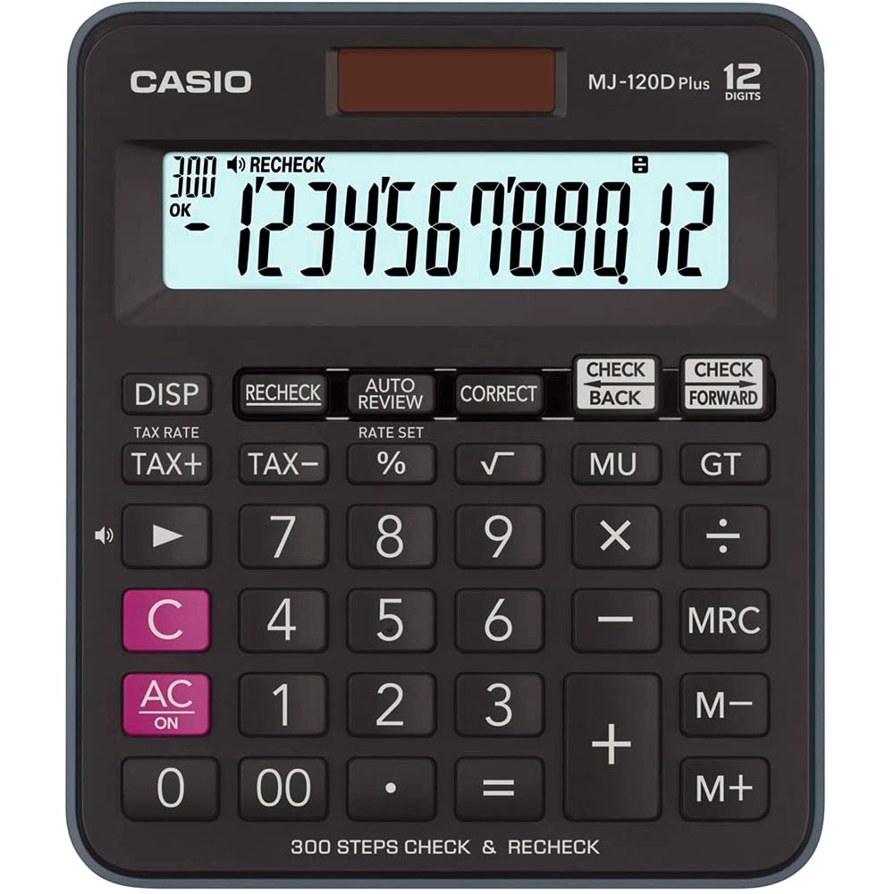Casio MJ120D MJ 120 D Basic Calculator Check And Correct Function  NEW Genuine 