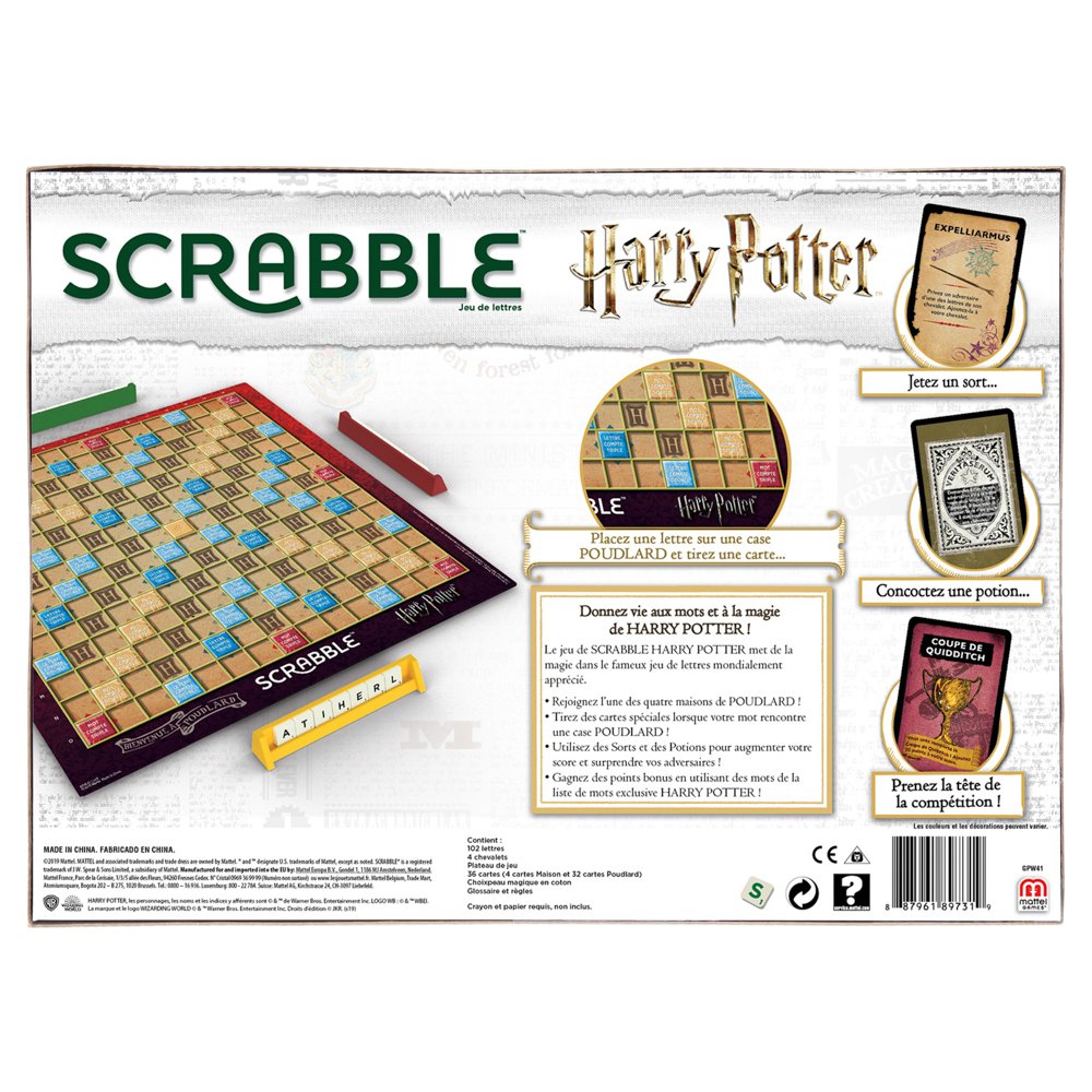 Mattel games Scrabble Harry Potter + UNO Minimalistisch GRATIS