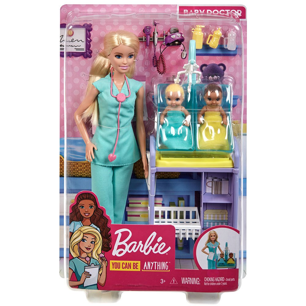 Barbie Baby Doctor Bionda E Bambola Playset