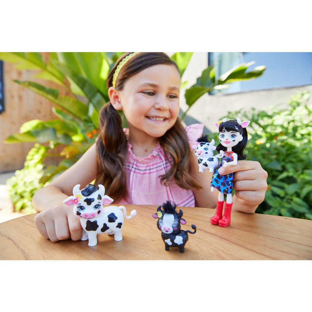 Ricotta & Family Enchantimals Cambrie Cow Doll Pretend Play Age 4 + Doll Set 