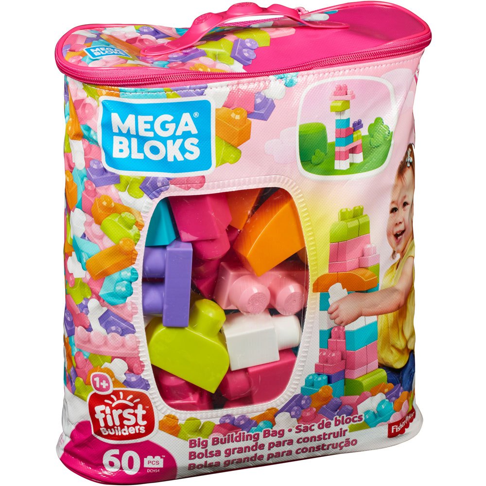 Mega Bloks Pink Buildable Bag 60 Pieces 