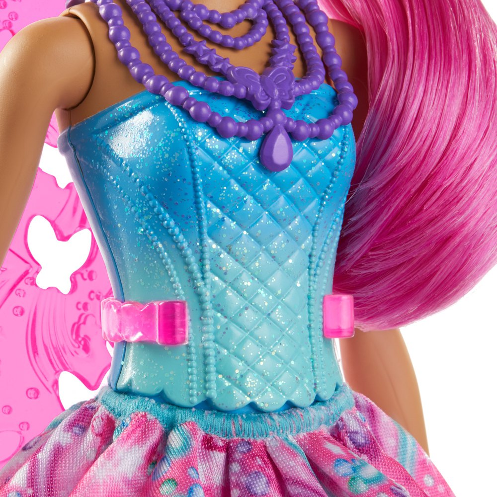 Barbie Dreamtopia Pink Hair with Wings and 12 inch Doll Multicolor|