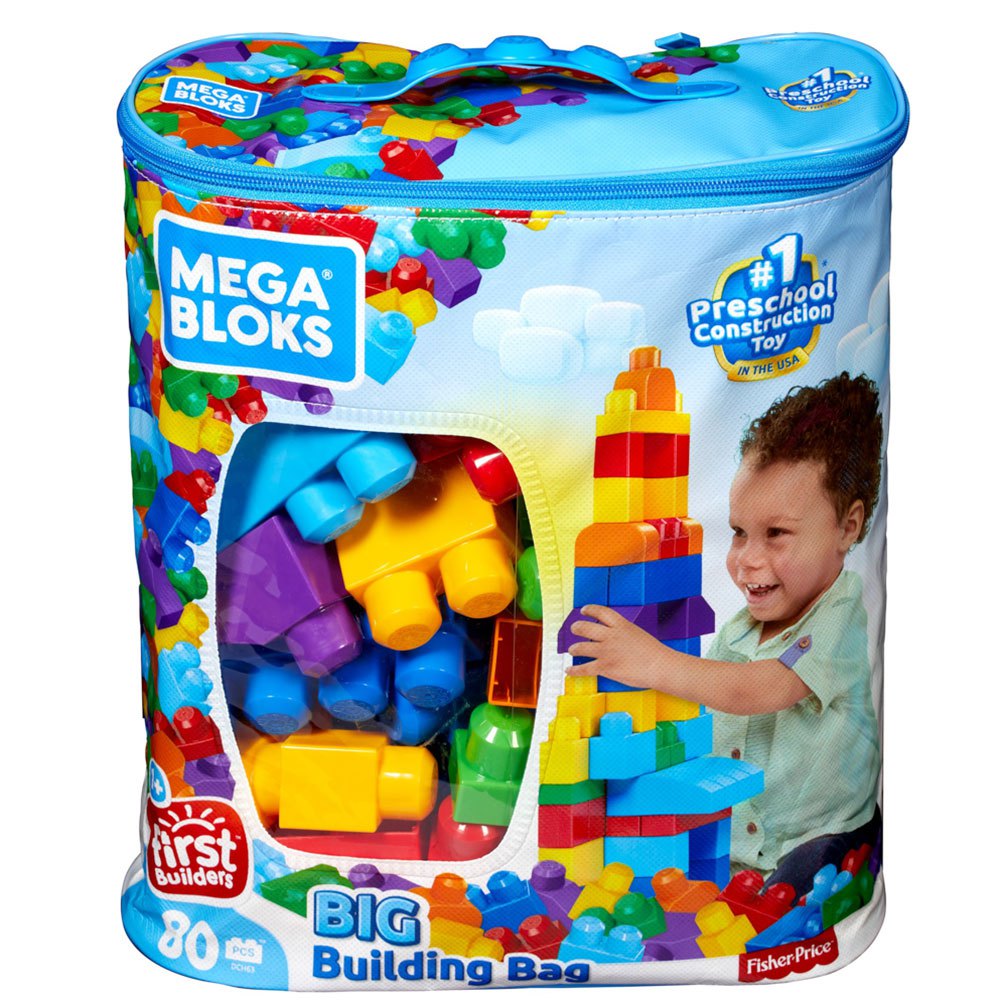 100 Pieces Mega Bloks Building Bag by Fisher Price 