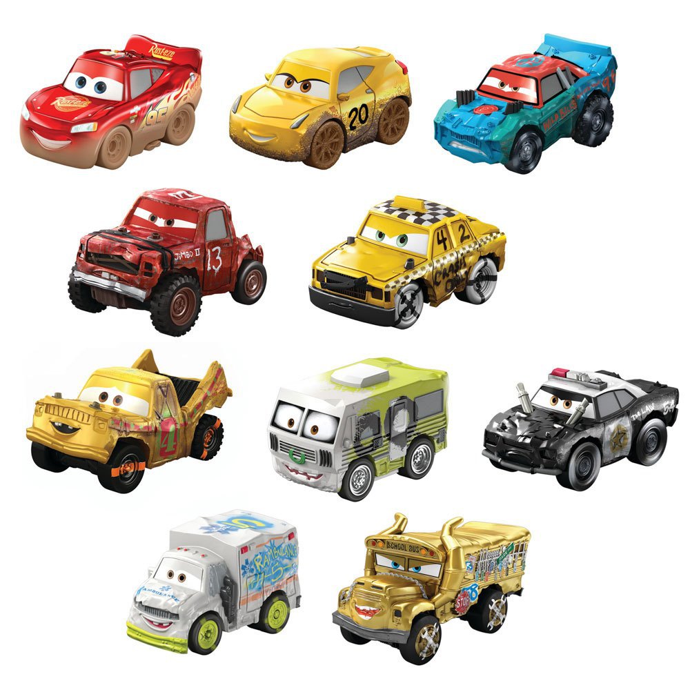 neuf jouet disney pixar cars mini metal pack de 10 voitures mattel 