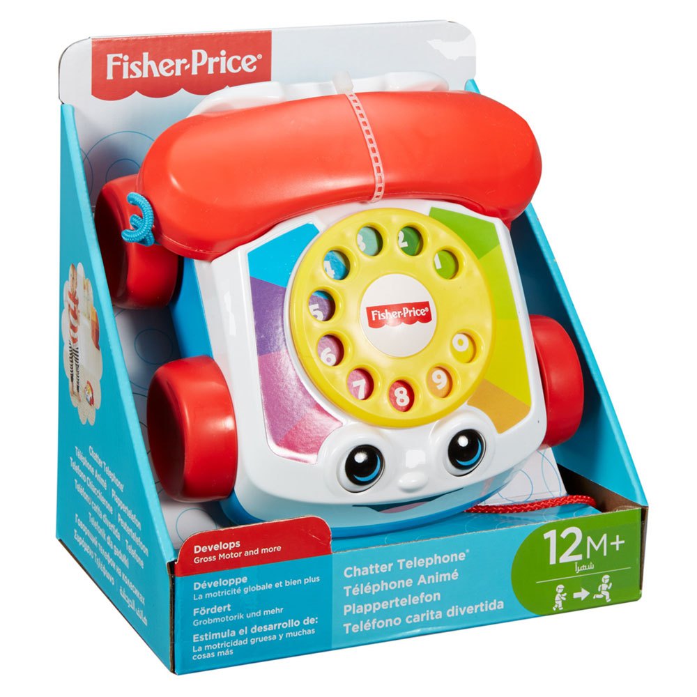 Pocket Sized Toy Phone Includes Friendly Face and Ringing Spin Dial Chatter Telephone Miniature Edition 