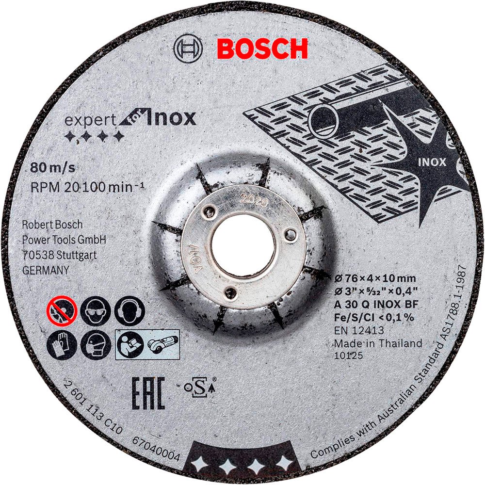 Bosch Disco Expert Inox 76x4x10 Mm
