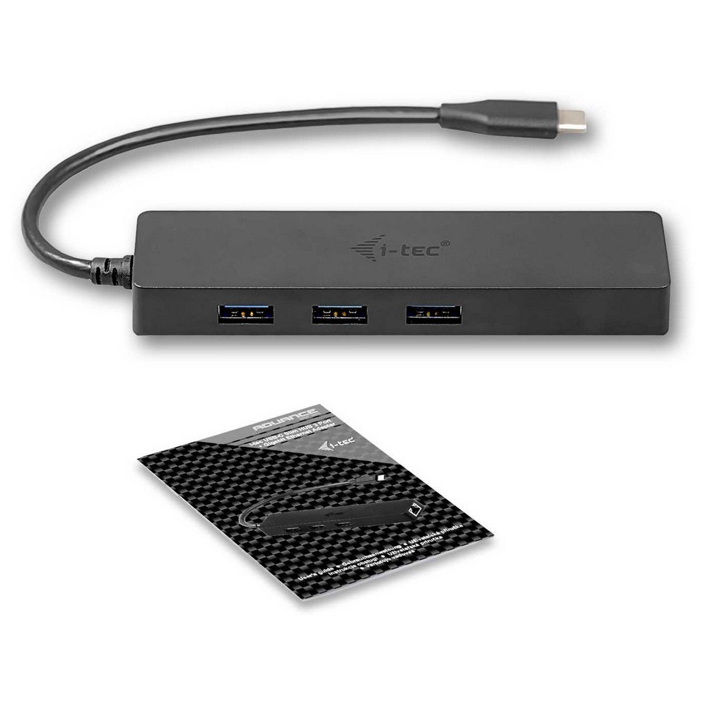 I-tec Port Slim Hub+Gigabit Ethernet-adapter USB C 3