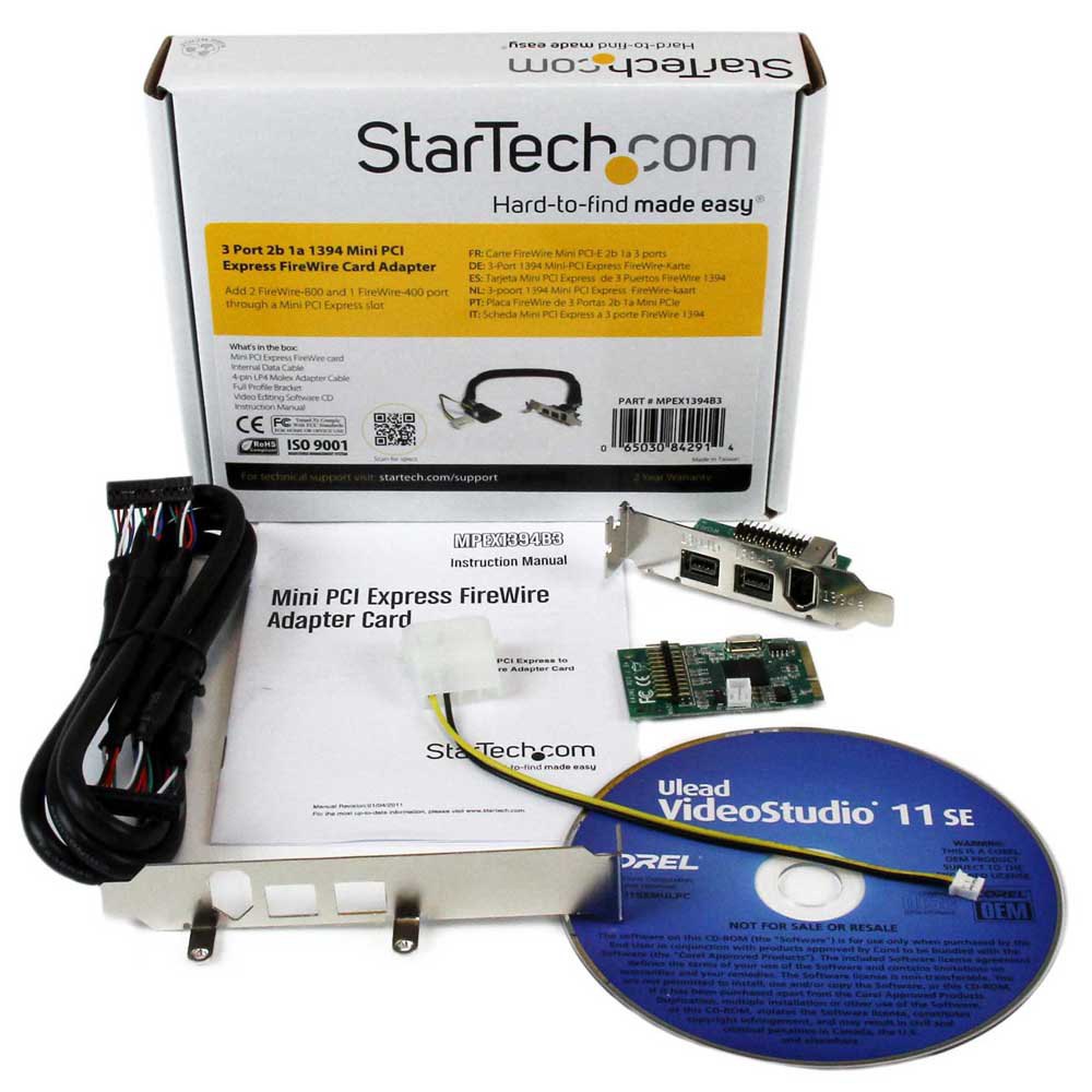 Startech PCIe FireWire FW800/FW400 黒 | Techinn