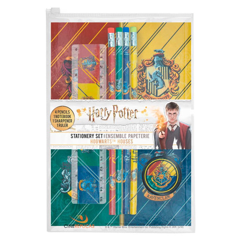 Cinereplicas Harry Potter Hogwarts Houses Stationery Set Zeszyt