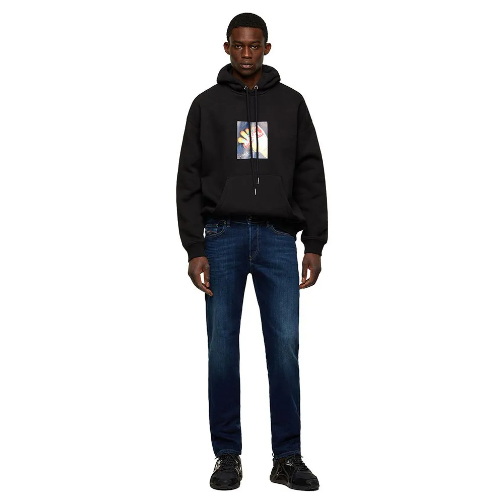 Jeans Diesel D-mihtry Uomo - Taglio Casual, Tessuto Stretch, Chiusura Con Bottoni, Finitura Medium Treated