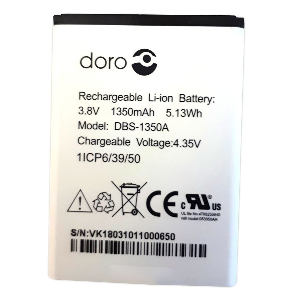 bifald solid bøf Doro Battery 1350 mAh For 7060 White | Techinn