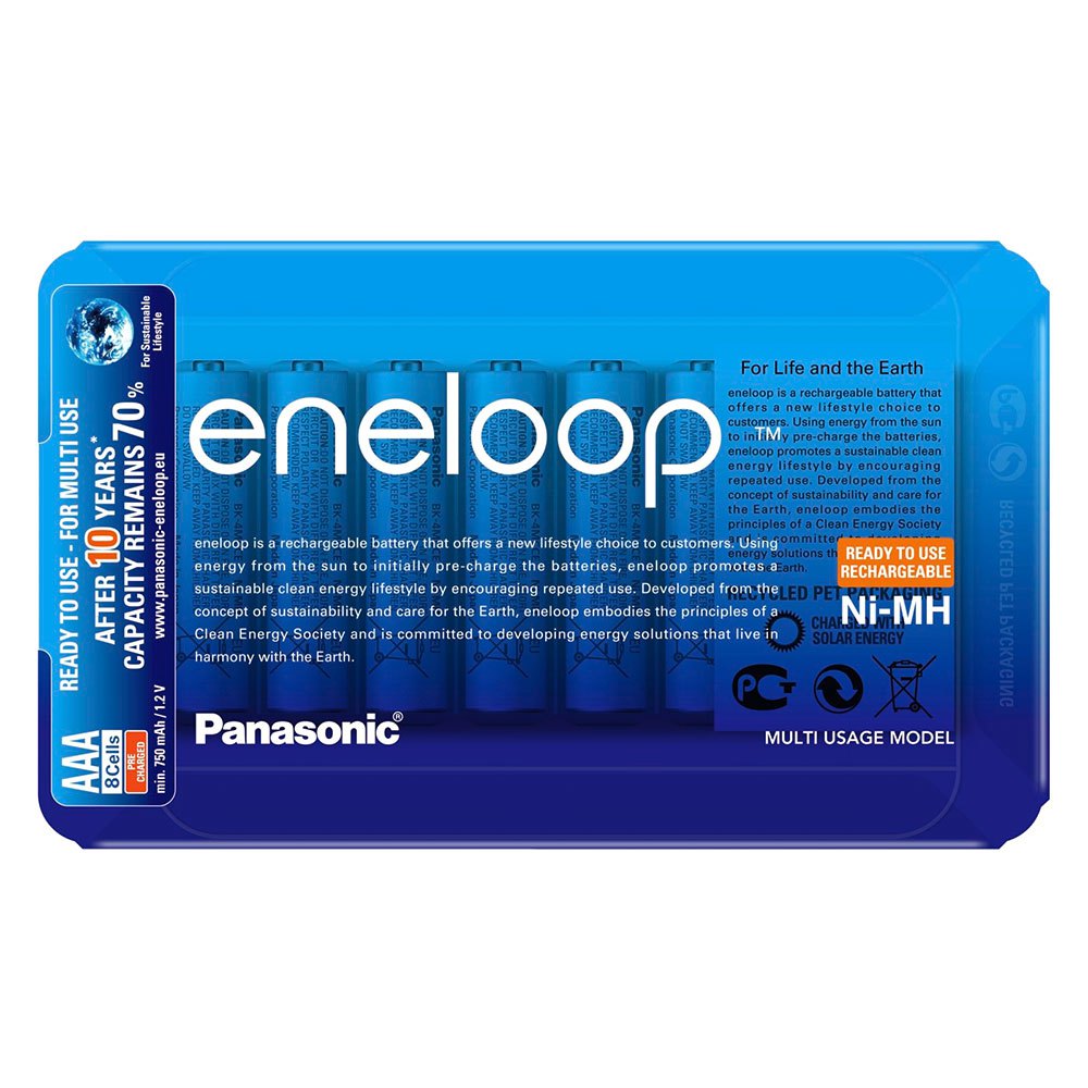 Eneloop 8 Micro AAA 750mAh Batteries