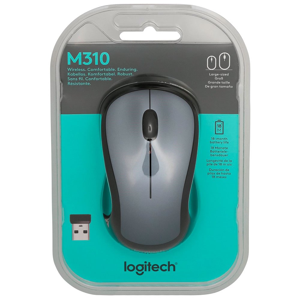komponist vil gøre Løb Logitech M310 Wireless Mouse Silver | Techinn