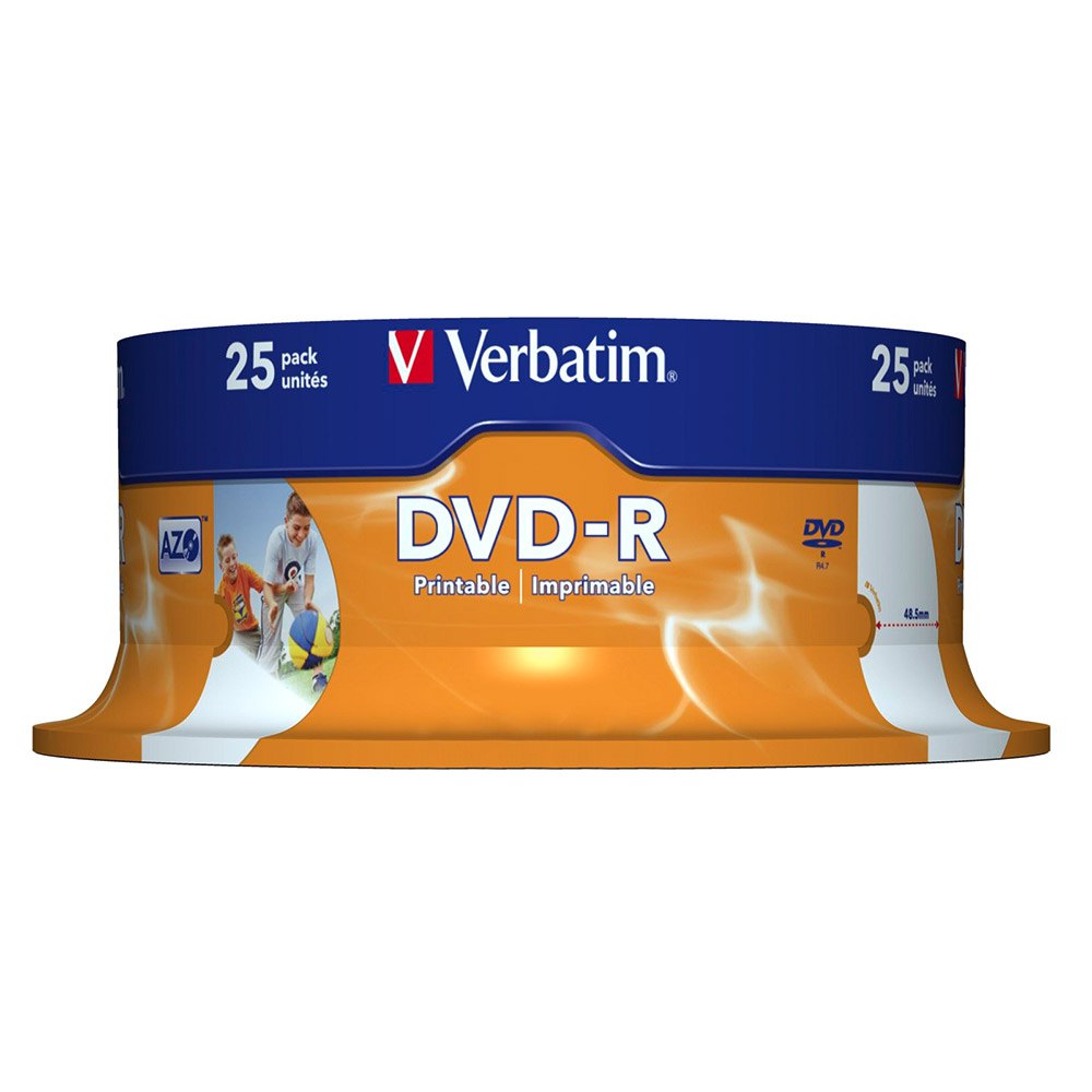 Verbatim 印刷可能 DVD-R 4.7GB 16倍 スピード 25 単位