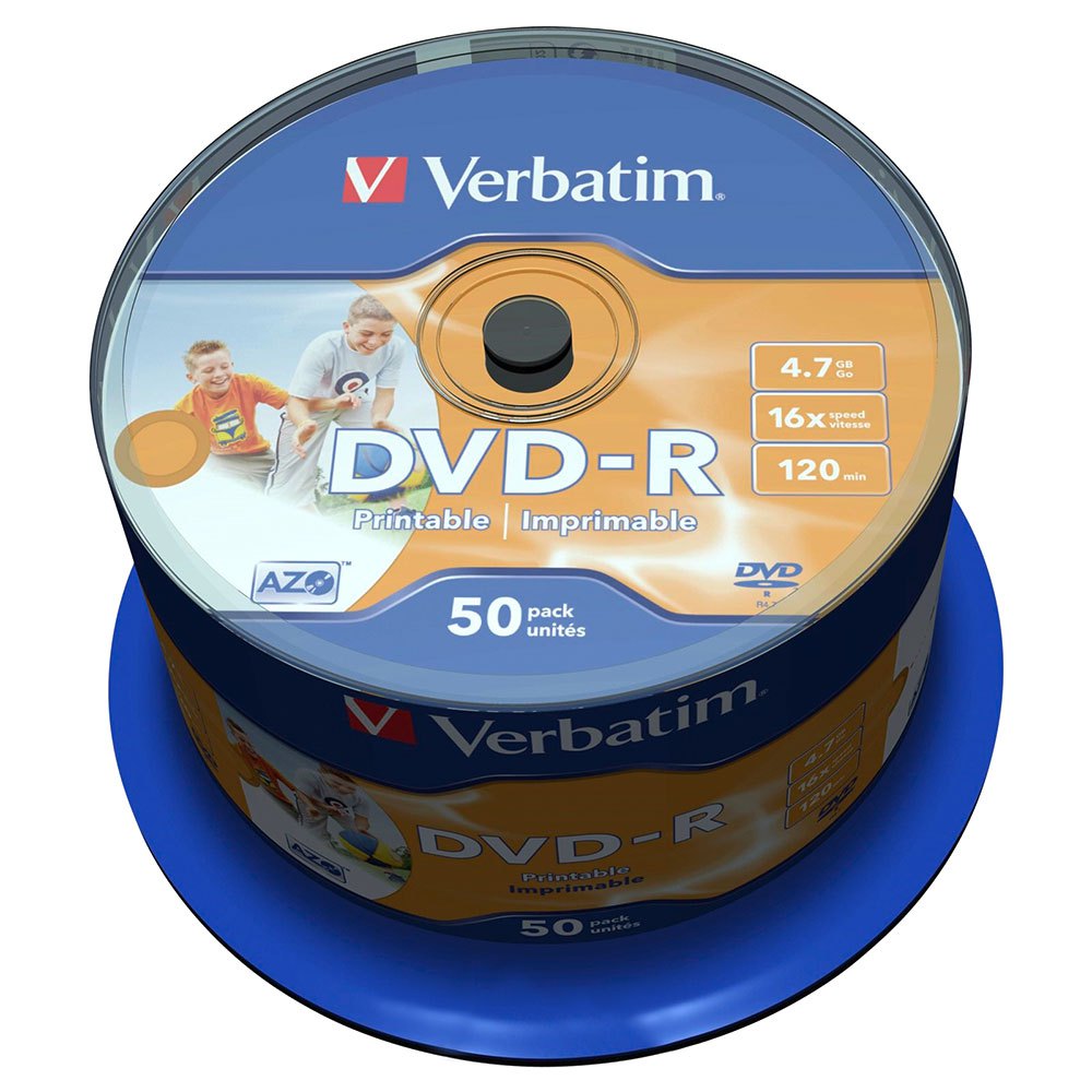 verbatim-dvd-r-4.7gb-Εκτυπώσιμος-16x-Ταχύτητα-50-μονάδες