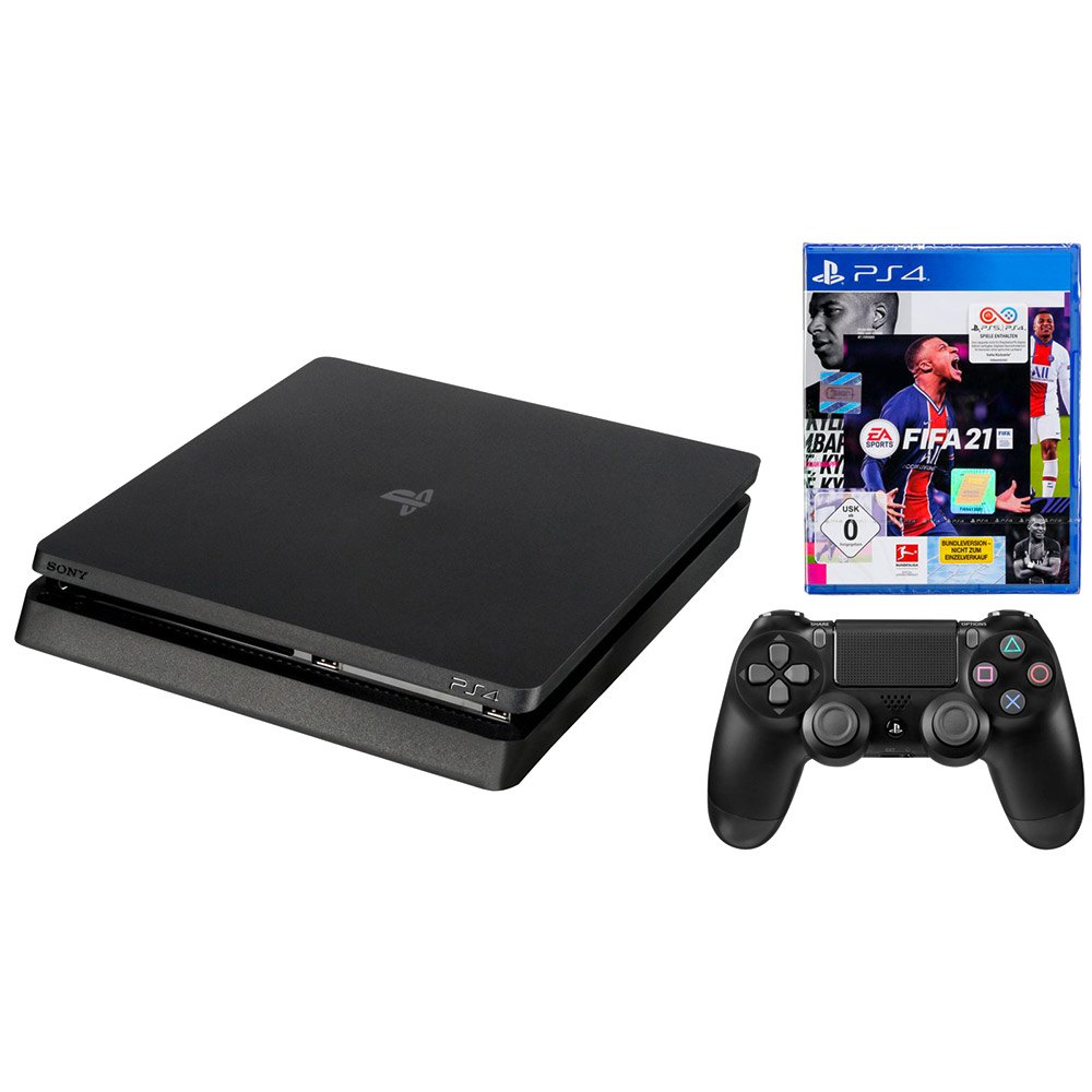 Næb Måne Email Sony PS4 Slim 500 GB Konsol+FIFA21 Spil Sort | Techinn Playstation