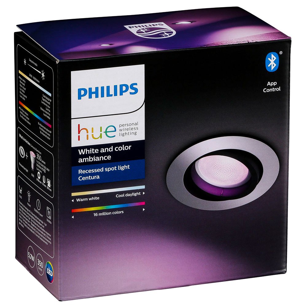 aanklager Vrijgevigheid pakket Philips Hue Centura BLE Round LED Recessed Spot Light Silver| Techinn
