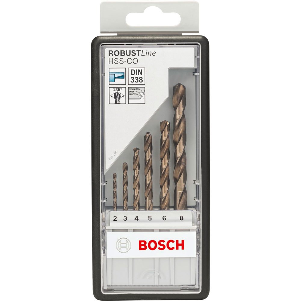 Bosch Robust Line 8 Piece Brad Point Wood Drill Bit Set 