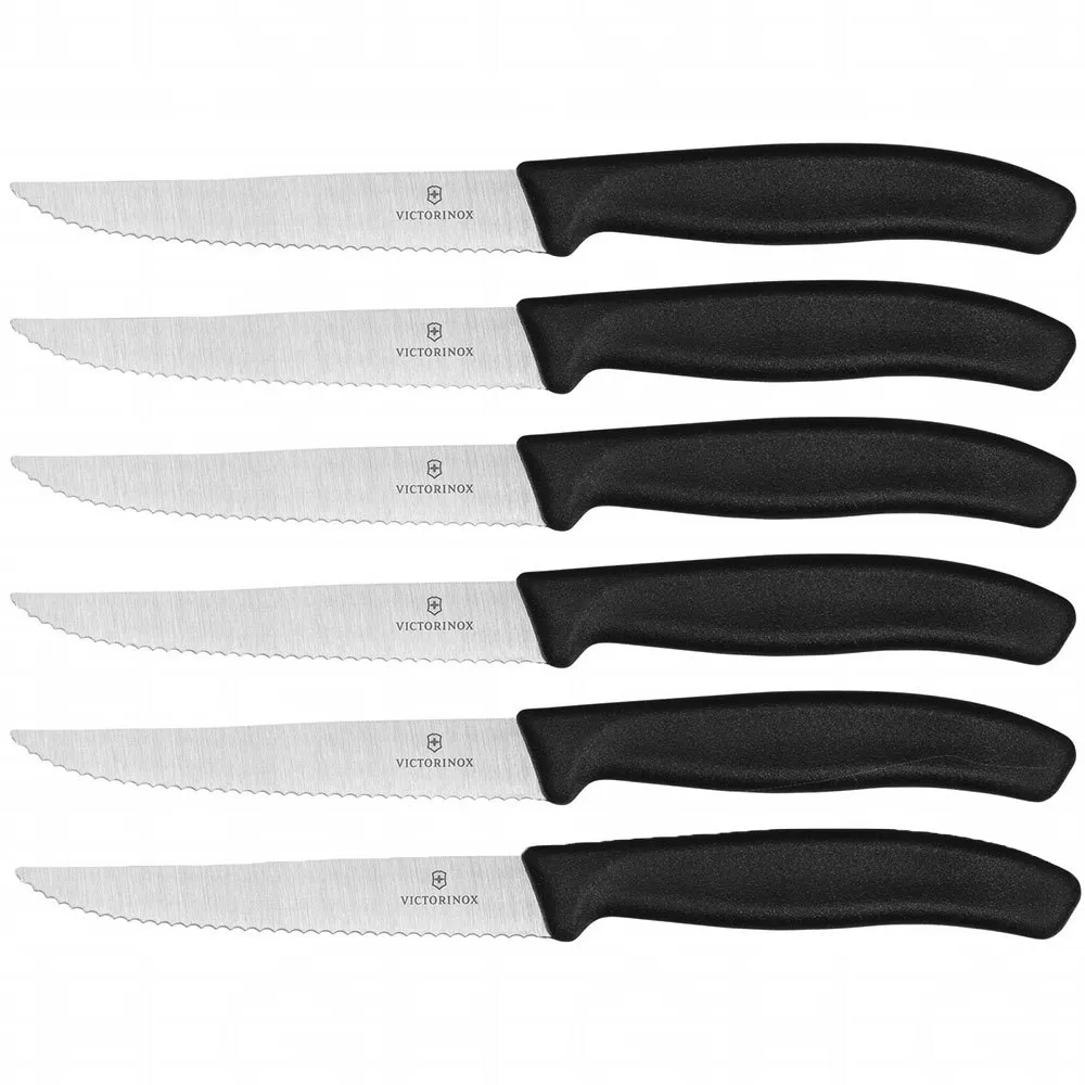 Victorinox Swiss Classic Steak Knife Set 6 Black Bricoinn