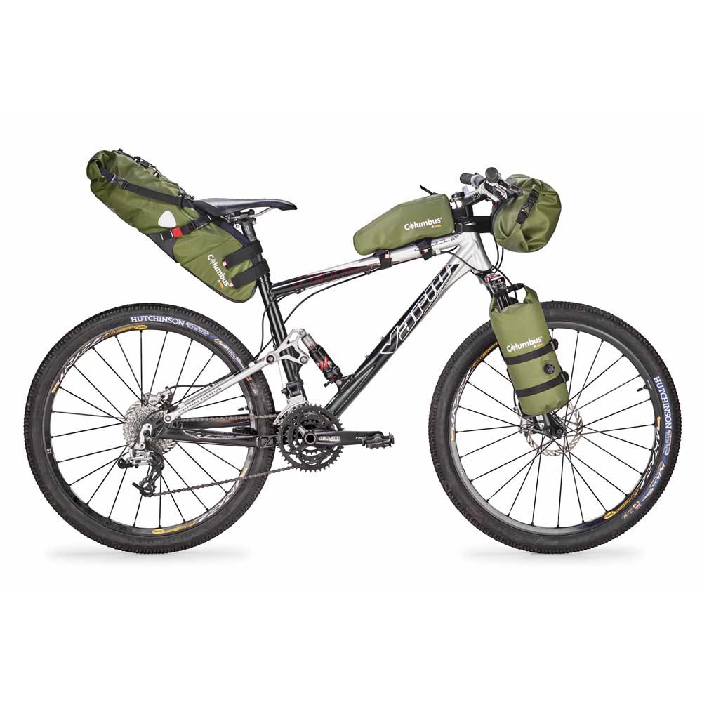 fissaggio a sella e tubo e luce di posizione Set borsa da sella per bicicletta con chiusura arrotolabile 
