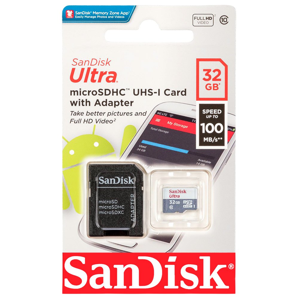 SANDISK 32GB micro sd Scheda di memoria SDHC per cellulari e tablet macchine fotografiche 
