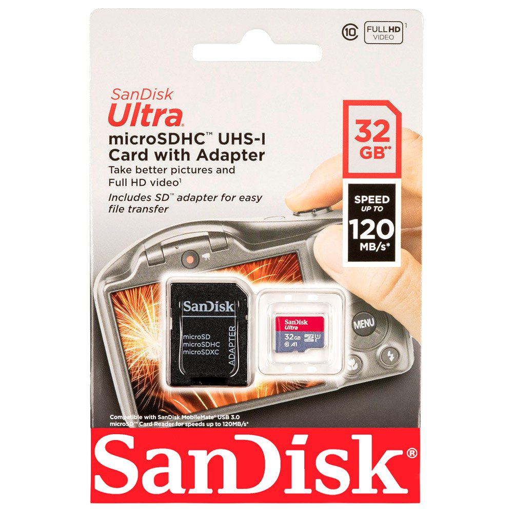 Sandisk Ultra Micro SDHC 32GB Memory Card Black | Techinn