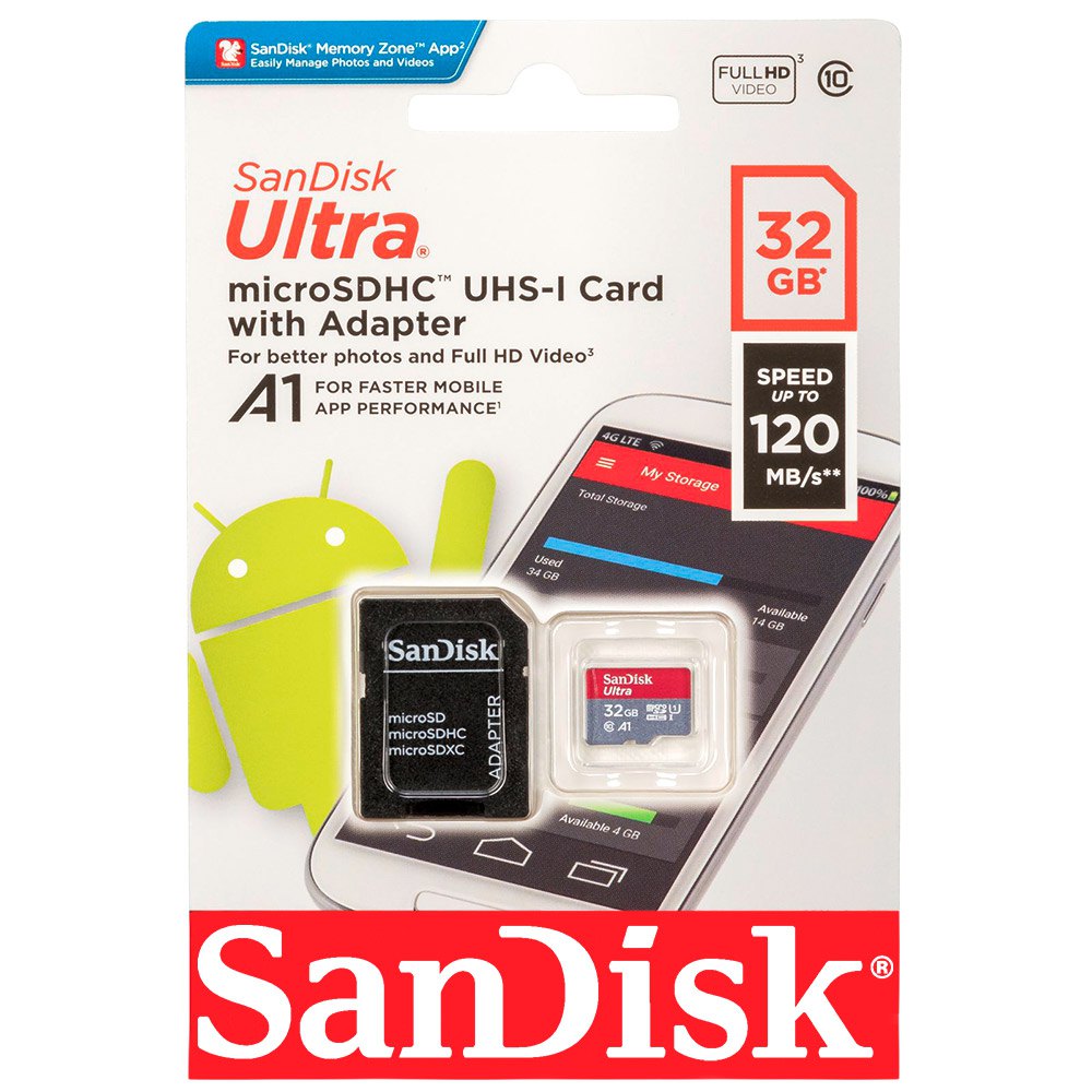 macchine fotografiche SANDISK 32GB micro sd Scheda di memoria SDHC per cellulari e tablet 