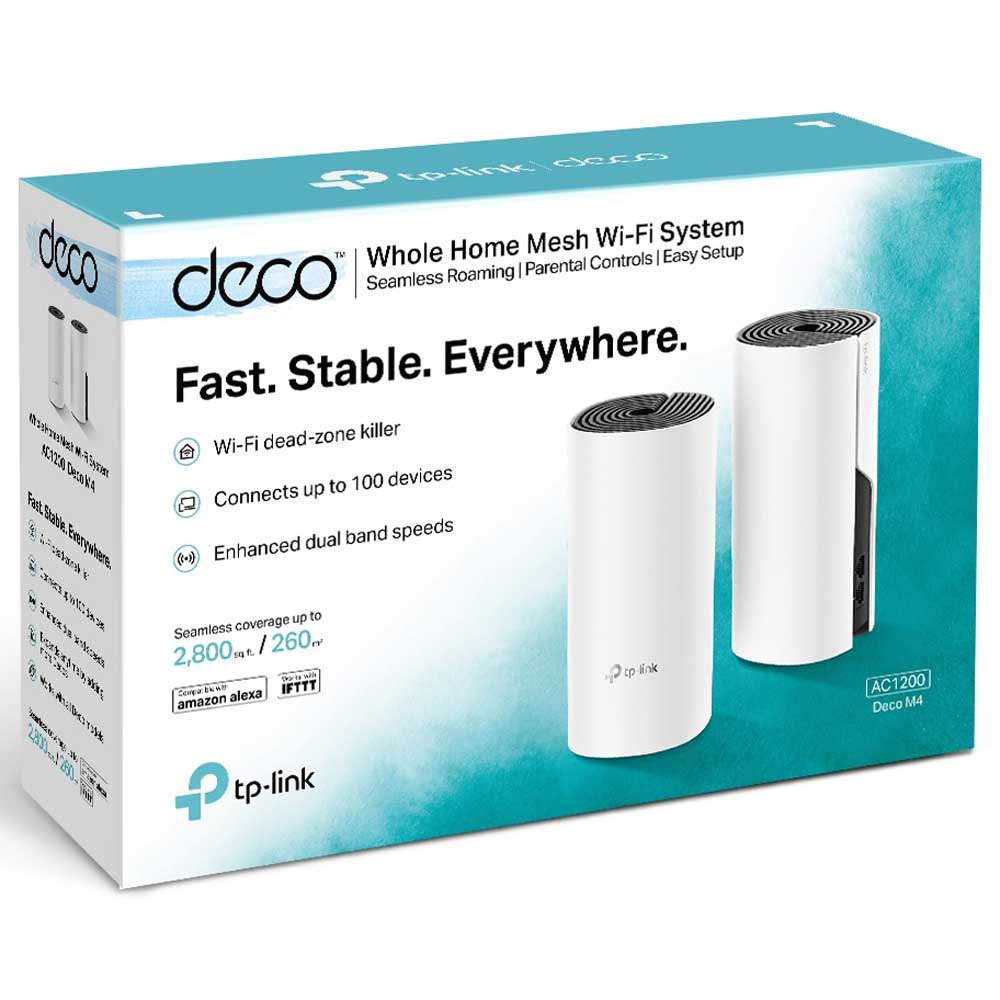 Tp-link Deco M4 AC1200 Whole Home Mesh WiFi System 2 Units