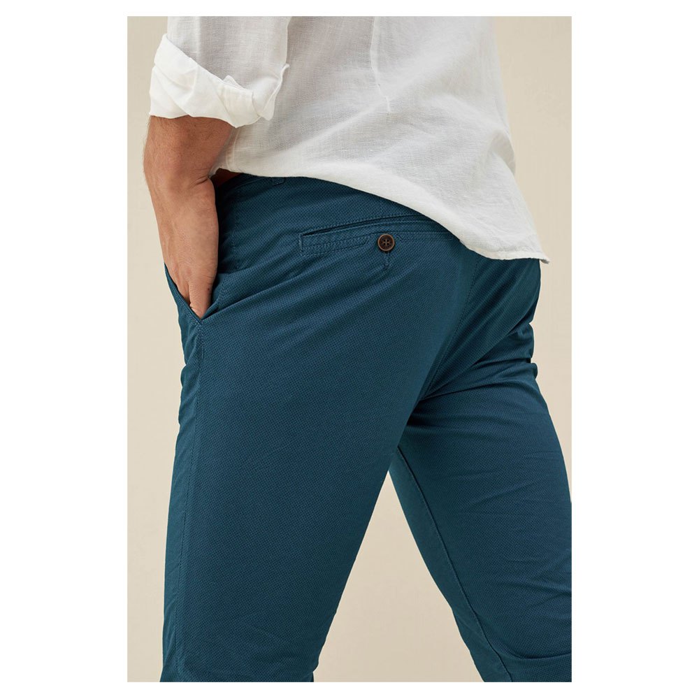 Salsa jeans Andy Slim Microprint+Belt Spodnie chino