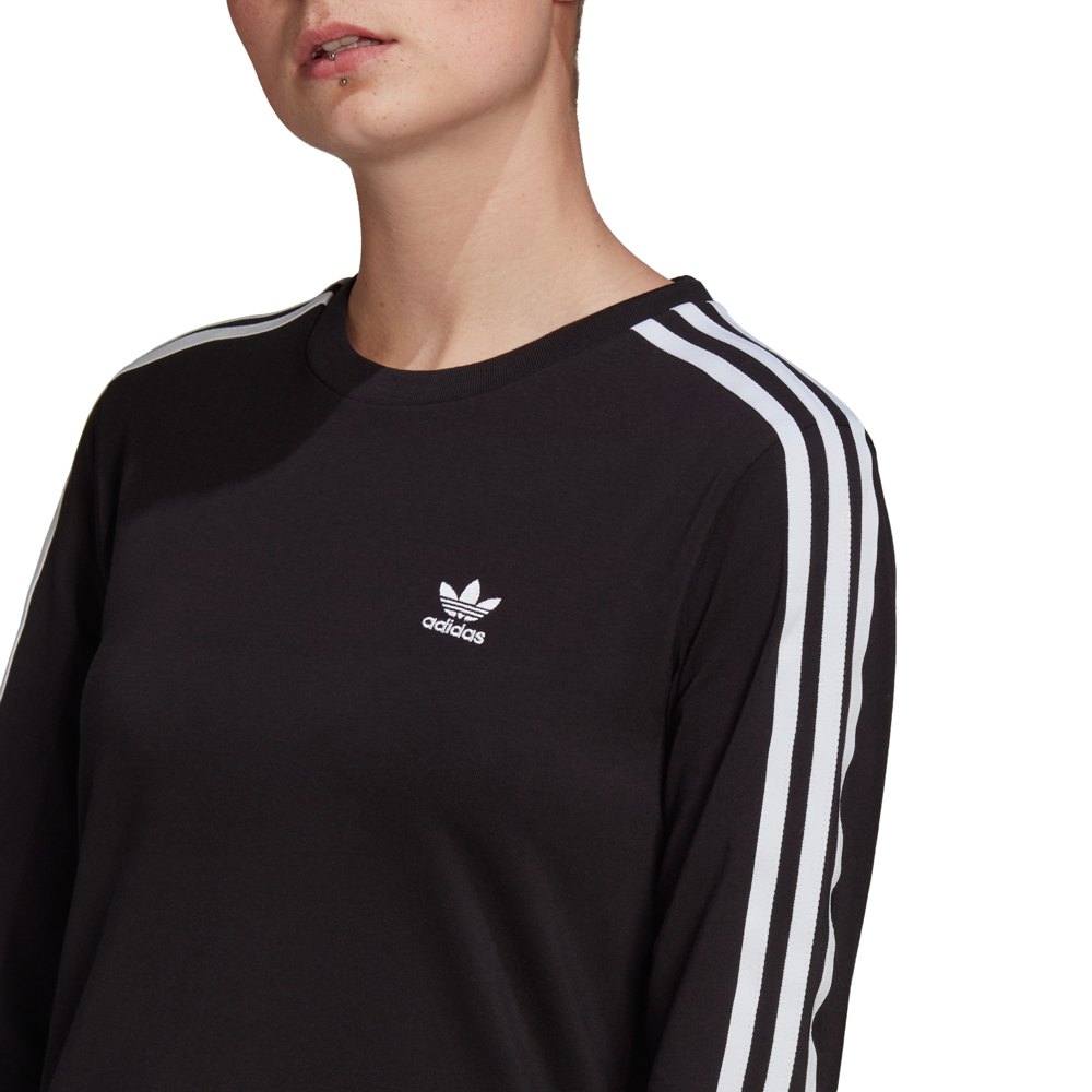adidas Originals 3 Stripes Long Sleeve T-Shirt Black | Dressinn